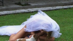 Bride feels the need for hard nailining