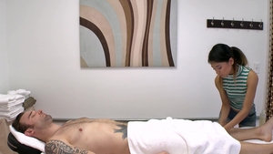 HappyTugs: Bald Mila Fyre enjoying big dick Alex Legend