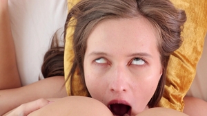 Girls Only Porn: Brunette Rebecca Volpetti orgasm