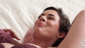 Romance: Brunette Olive Glass helps with rough nailing