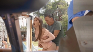 BRAZZERS Exxtra - Natural caucasian neighbor digs oily gagging