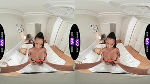 TMWVRNet: Stunning boyfriend in her lingerie cock sucking