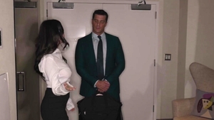 NewSensations: Sexy brunette gets a buzz out of hard sex