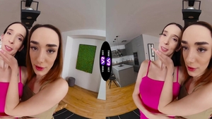 TMWVR Network - Beautiful in the outfit sensual kissing
