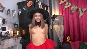 Anal Angels: Solo juicy sex toys wearing skirt